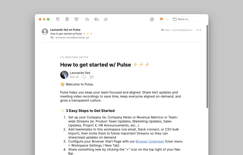 Improvements to emails notifications