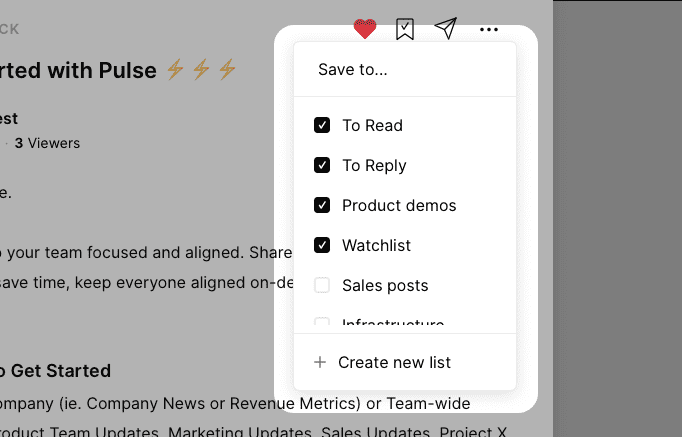 Introducing personal lists, 